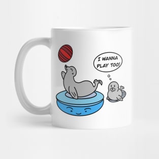 Funny sea lion baby Mug